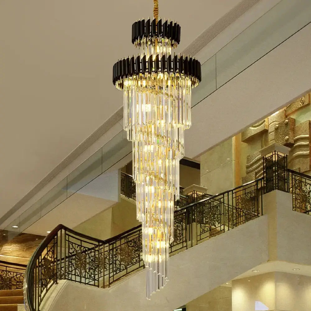 Luxury Modern Crystal Chandelier - Opulent Illumination for Long Lofts, Villa Lobbies, and Chic Living Spaces - DecorGlobe