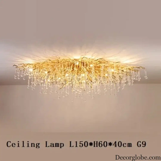 Maison - Modern Luxury Crystal  Water Drop Pendant Light, Perfect for Living Rooms, Bedrooms, Hotels, Villas, and Indoor Decor - DecorGlobe