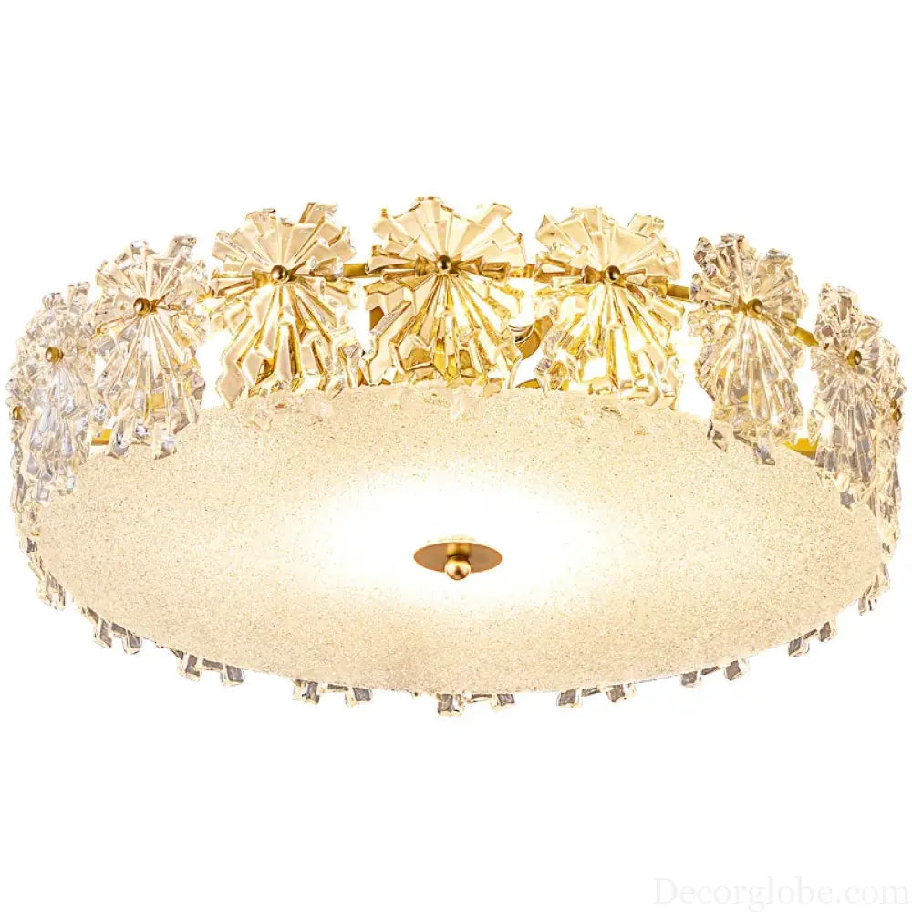 Modern Minimalist Luxury Crystal Glass Maple Leaf Ceiling Lamp Chandelier Living Room Decoration Bedroom Led Indoor