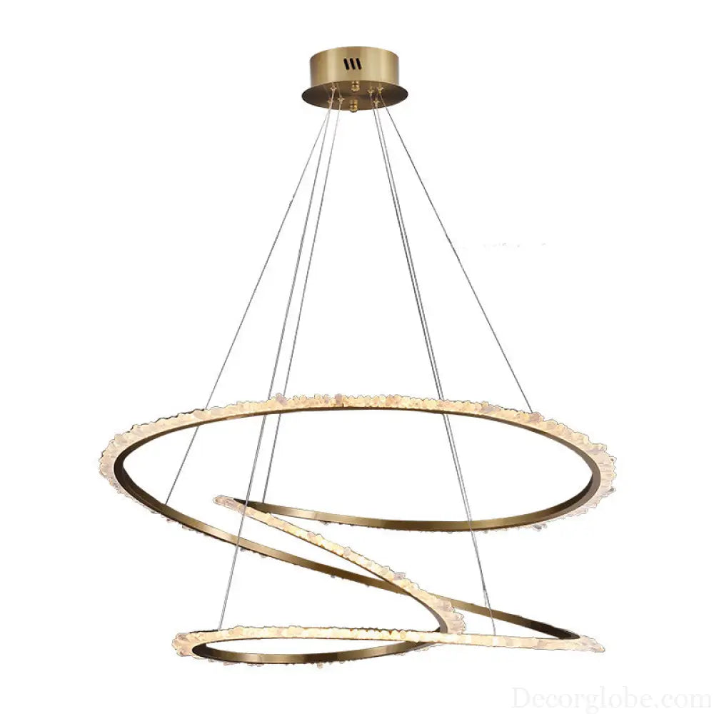 Maya Post-Modern Three Ring Crystal Chandelier D80 H55 Three Rings Chandelier