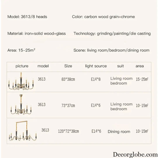 Milada Nordic Ceiling Chandelier with LED Candle Lights Chandelier