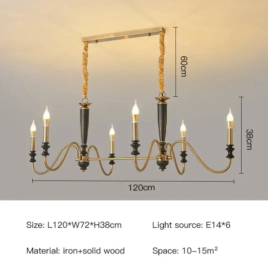 Milada Nordic Ceiling Chandelier with LED Candle Lights 6 light-L / warm light Chandelier