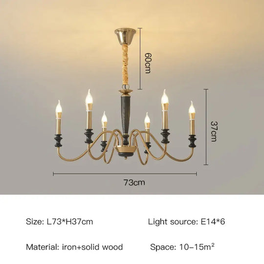 Milada Nordic Ceiling Chandelier with LED Candle Lights 6 light / warm light Chandelier