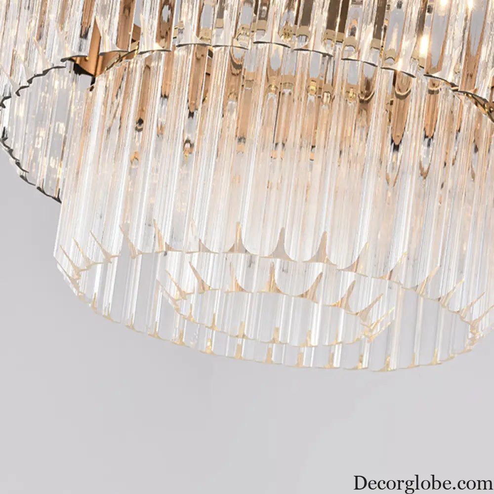 Lyric Modern 2-Tier Crystal Chandelier: Light Up Your Home with Elegance - DecorGlobe