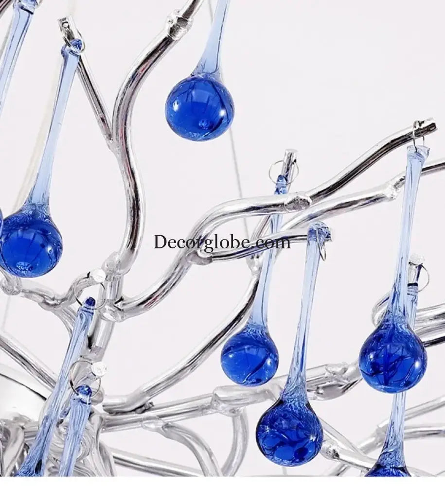Modern Branch Chrome Crystal Chandelier – 8-Light Luxury Pendant Chandelier
