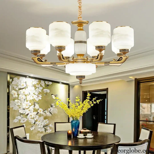 Modern Brushed Glass Chandelier for Living Room and Dining Area Chandelier
