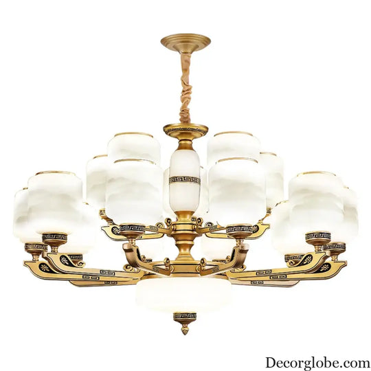 Modern Brushed Glass Chandelier for Living Room and Dining Area Chandelier