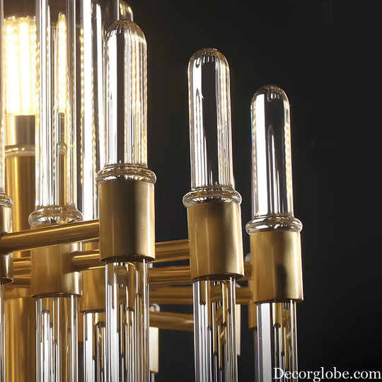 Creative Personalized Glass Tubes Copper Post Modern Chandelier Light Lighting > Ceiling lights > Chandeliers