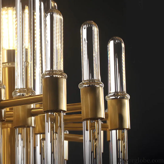 Creative Personalized Glass Tubes Copper Post Modern Chandelier Light Lighting > Ceiling lights > Chandeliers