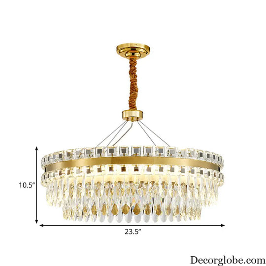 Aurora's Modern Crystal Chandelier: A Touch of Elegance with Sparkling Light - DecorGlobe
