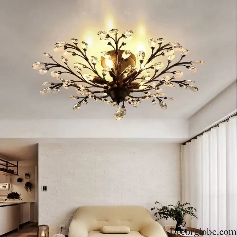 Modern Crystal Chandelier - Perfect for Living Rooms, Dining Areas, and Bedrooms - DecorGlobe