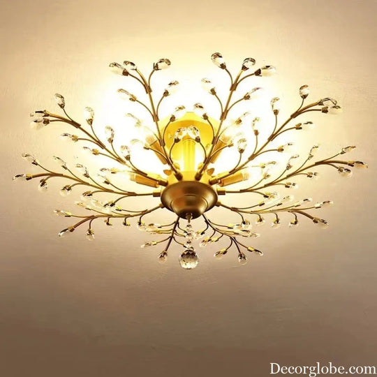 Modern Crystal Chandelier - Perfect for Living Rooms, Dining Areas, and Bedrooms - DecorGlobe