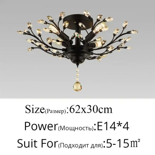 Modern Crystal Chandelier - Perfect for Living Rooms, Dining Areas, and Bedrooms - DecorGlobe