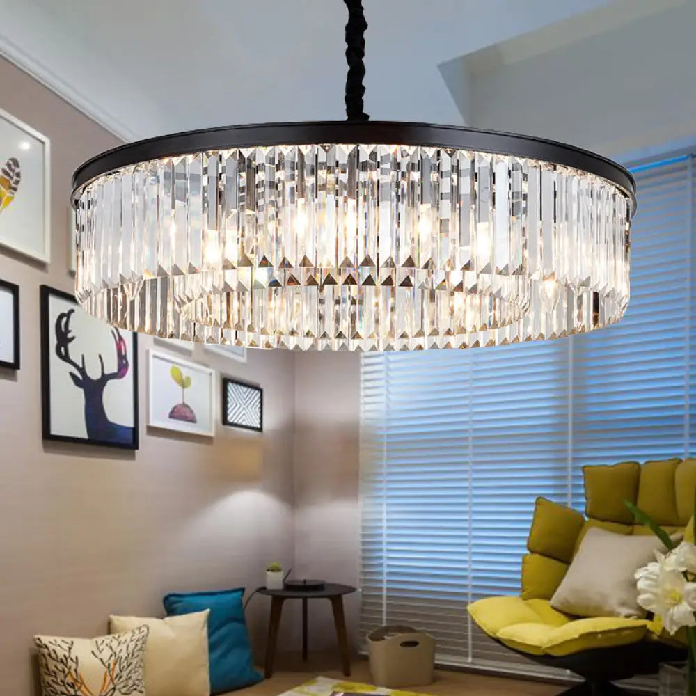 Emilia Modern Crystal Chandelier: Sparkling Elegance in Multiple Sizes (16", 23.5", 31.5") - DecorGlobe