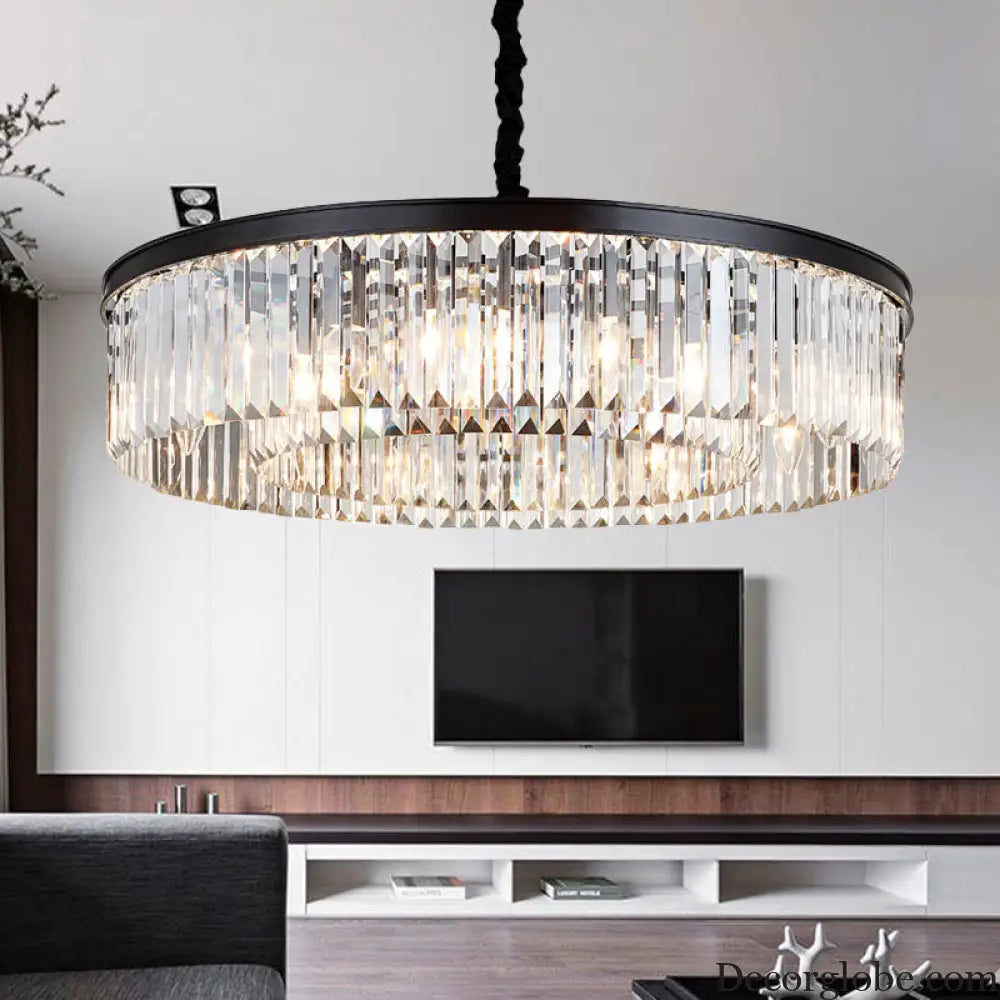 Emilia Modern Crystal Chandelier: Sparkling Elegance in Multiple Sizes (16", 23.5", 31.5") - DecorGlobe