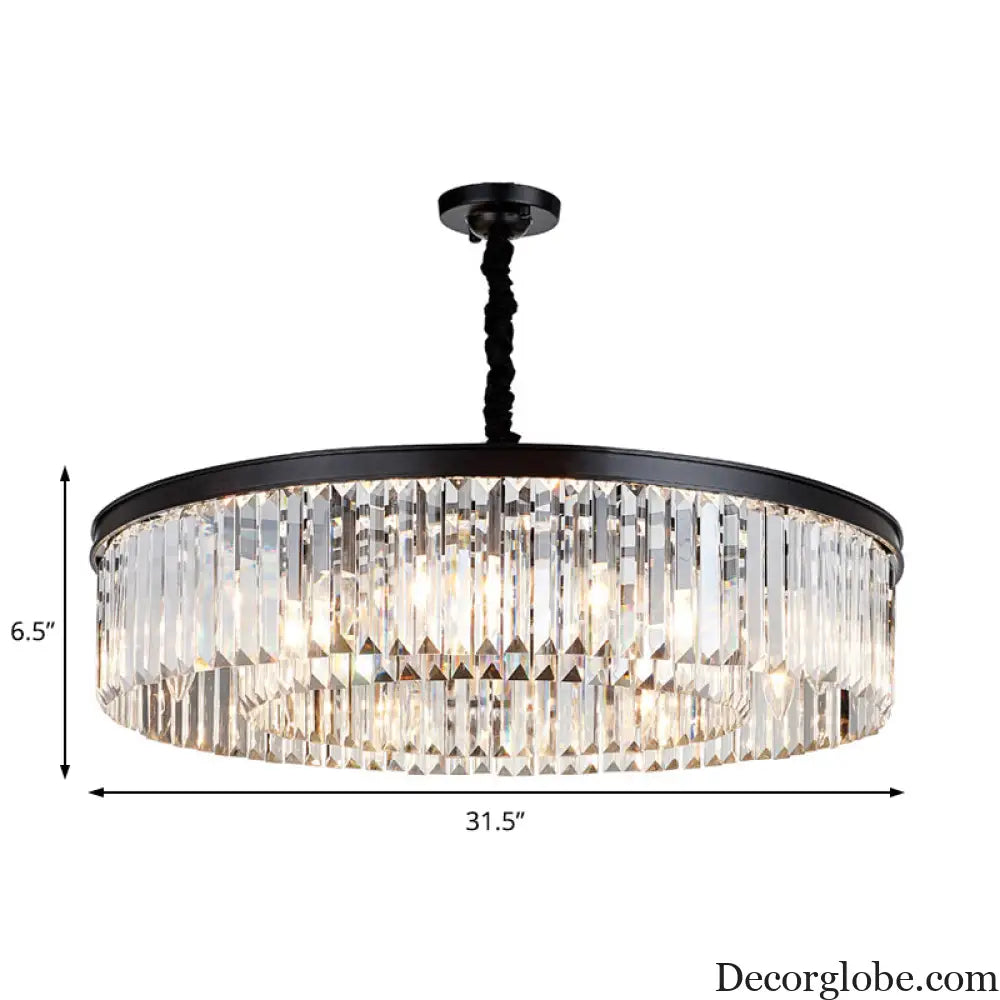Emilia Modern Crystal Chandelier: Sparkling Elegance in Multiple Sizes (16", 23.5", 31.5") - DecorGlobe