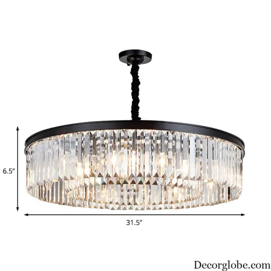 Emilia Modern Crystal Chandelier: Sparkling Elegance in Multiple Sizes (16", 23.5", 31.5") - DecorGlobe