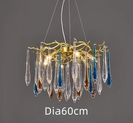 Modern Crystal Chandeliers - Luxury Living and Dining Room Lighting with Bar Design, Featuring Branch Pendant Lights and Crystal Water Drop Accents - DecorGlobe
