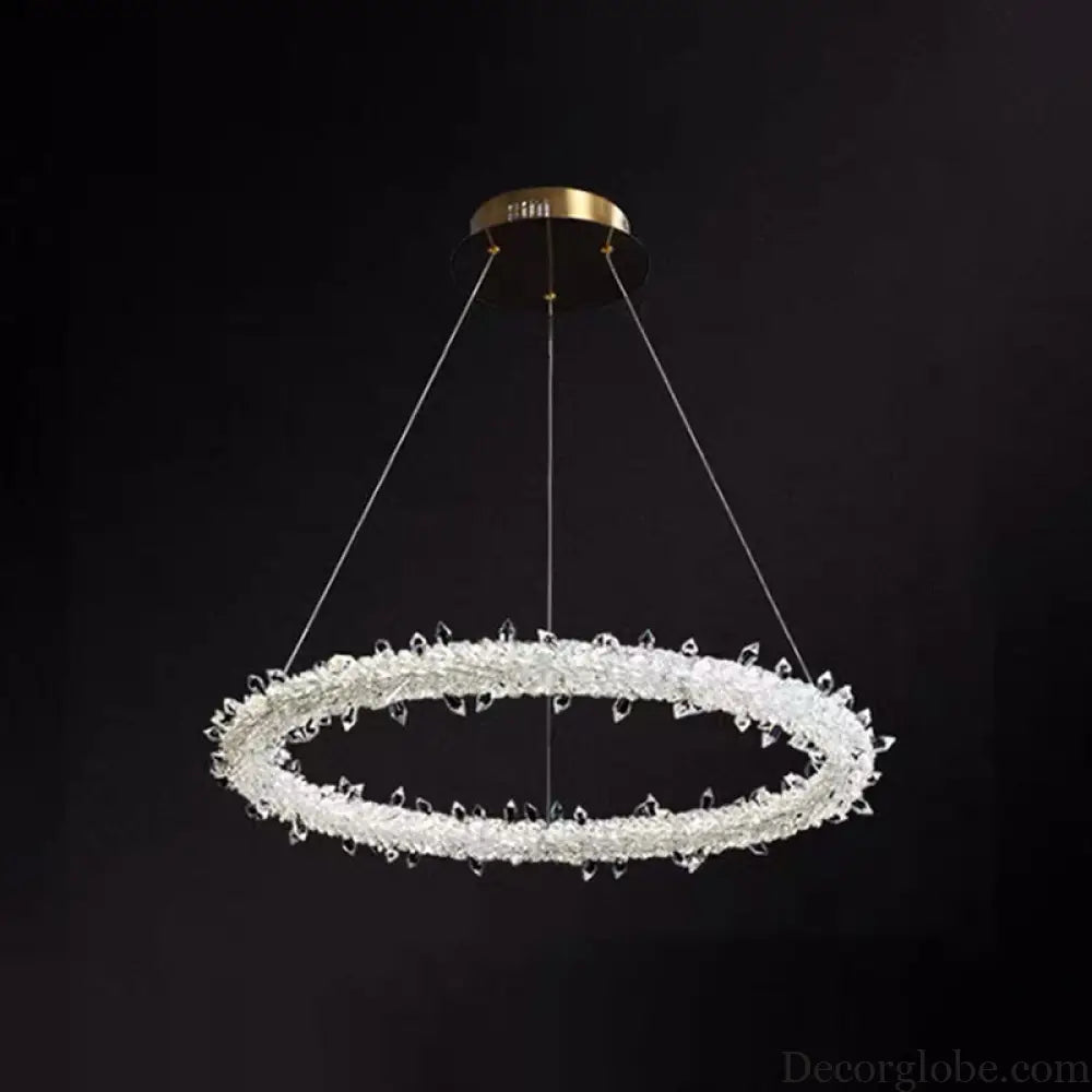 Diana - Modern Crystal Circle Chandelier (Choose Your Size & Tiers) - DecorGlobe