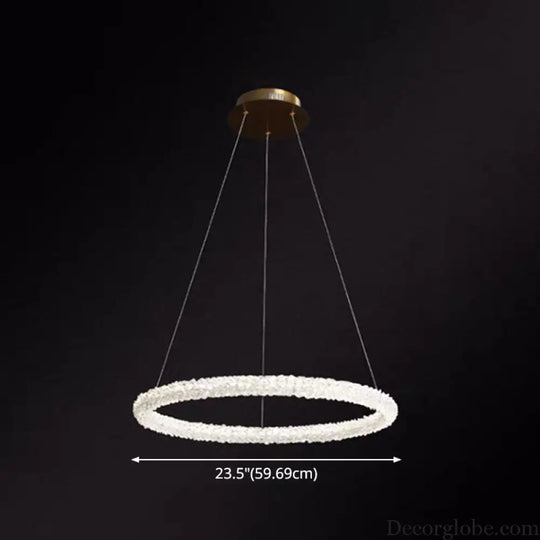 Diana - Modern Crystal Circle Chandelier (Choose Your Size & Tiers) - DecorGlobe