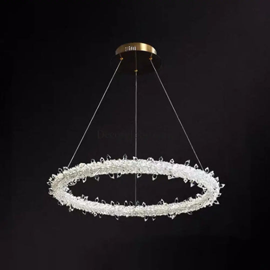Diana - Modern Crystal Circle Chandelier (Choose Your Size & Tiers) - DecorGlobe