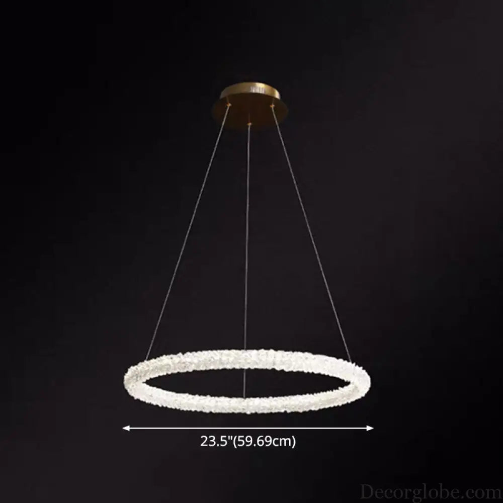 Diana - Modern Crystal Circle Chandelier (Choose Your Size & Tiers) - DecorGlobe