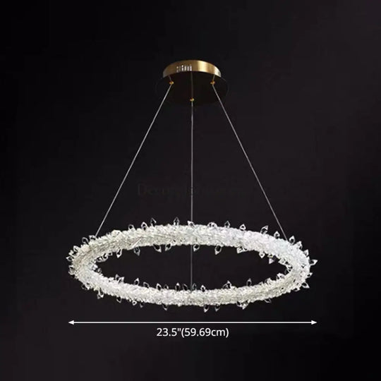 Diana - Modern Crystal Circle Chandelier (Choose Your Size & Tiers) - DecorGlobe