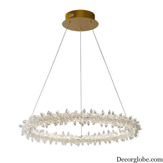 Diana - Modern Crystal Circle Chandelier (Choose Your Size & Tiers) - DecorGlobe