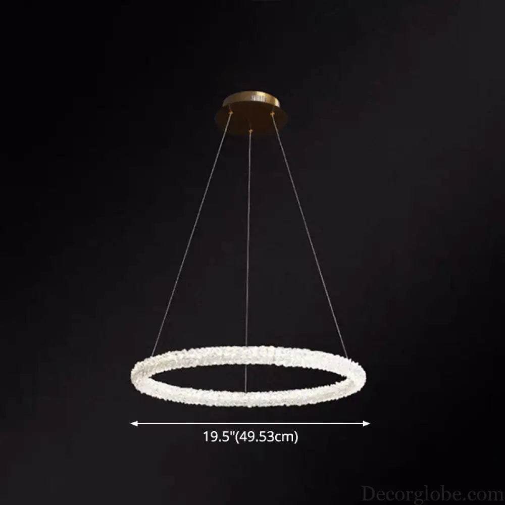 Diana - Modern Crystal Circle Chandelier (Choose Your Size & Tiers) - DecorGlobe