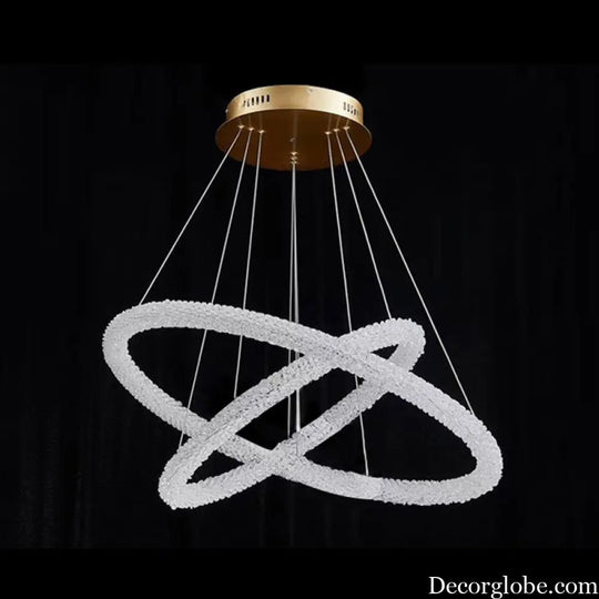 Diana - Modern Crystal Circle Chandelier (Choose Your Size & Tiers) - DecorGlobe