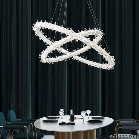 Diana - Modern Crystal Circle Chandelier (Choose Your Size & Tiers) - DecorGlobe