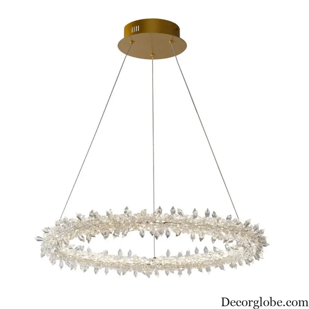 Diana - Modern Crystal Circle Chandelier (Choose Your Size & Tiers) - DecorGlobe