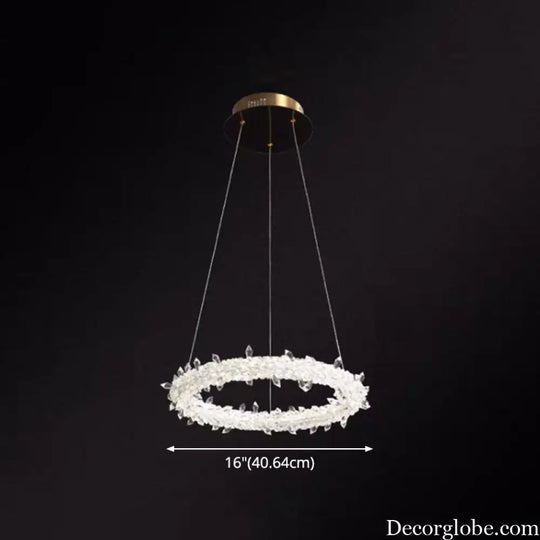 Diana - Modern Crystal Circle Chandelier (Choose Your Size & Tiers) - DecorGlobe