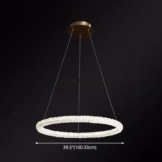 Diana - Modern Crystal Circle Chandelier (Choose Your Size & Tiers) - DecorGlobe