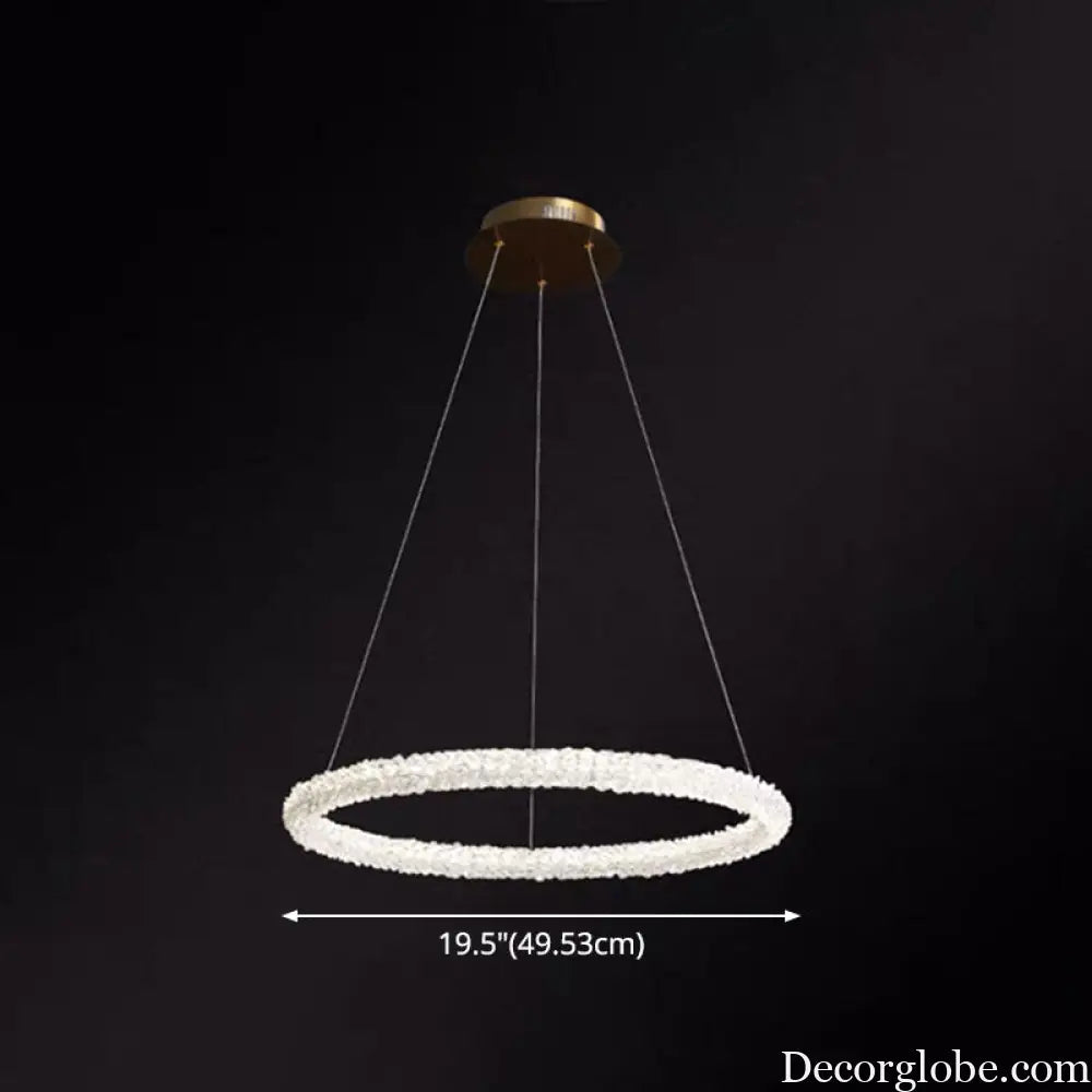 Diana - Modern Crystal Circle Chandelier (Choose Your Size & Tiers) - DecorGlobe