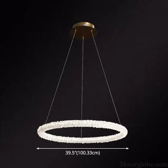 Diana - Modern Crystal Circle Chandelier (Choose Your Size & Tiers) - DecorGlobe