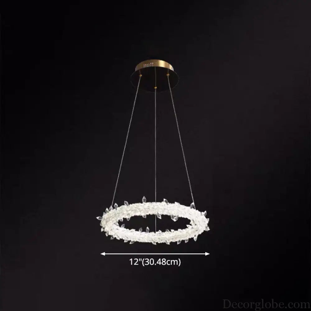 Diana - Modern Crystal Circle Chandelier (Choose Your Size & Tiers) - DecorGlobe