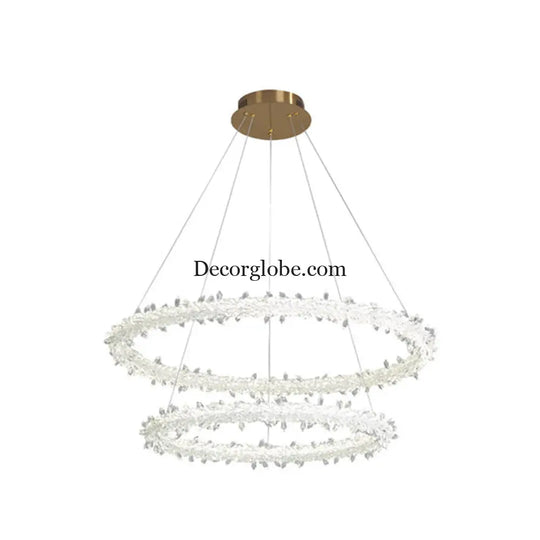 Diana - Modern Crystal Circle Chandelier (Choose Your Size & Tiers) - DecorGlobe