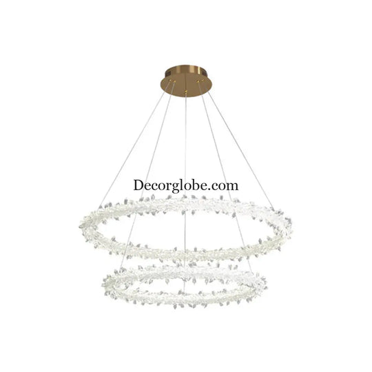 Diana - Modern Crystal Circle Chandelier (Choose Your Size & Tiers) - DecorGlobe
