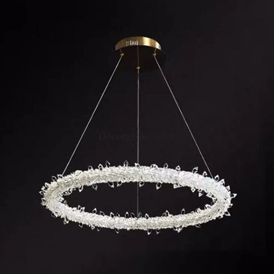 Diana - Modern Crystal Circle Chandelier (Choose Your Size & Tiers) - DecorGlobe