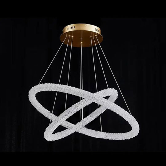 Diana - Modern Crystal Circle Chandelier (Choose Your Size & Tiers) - DecorGlobe