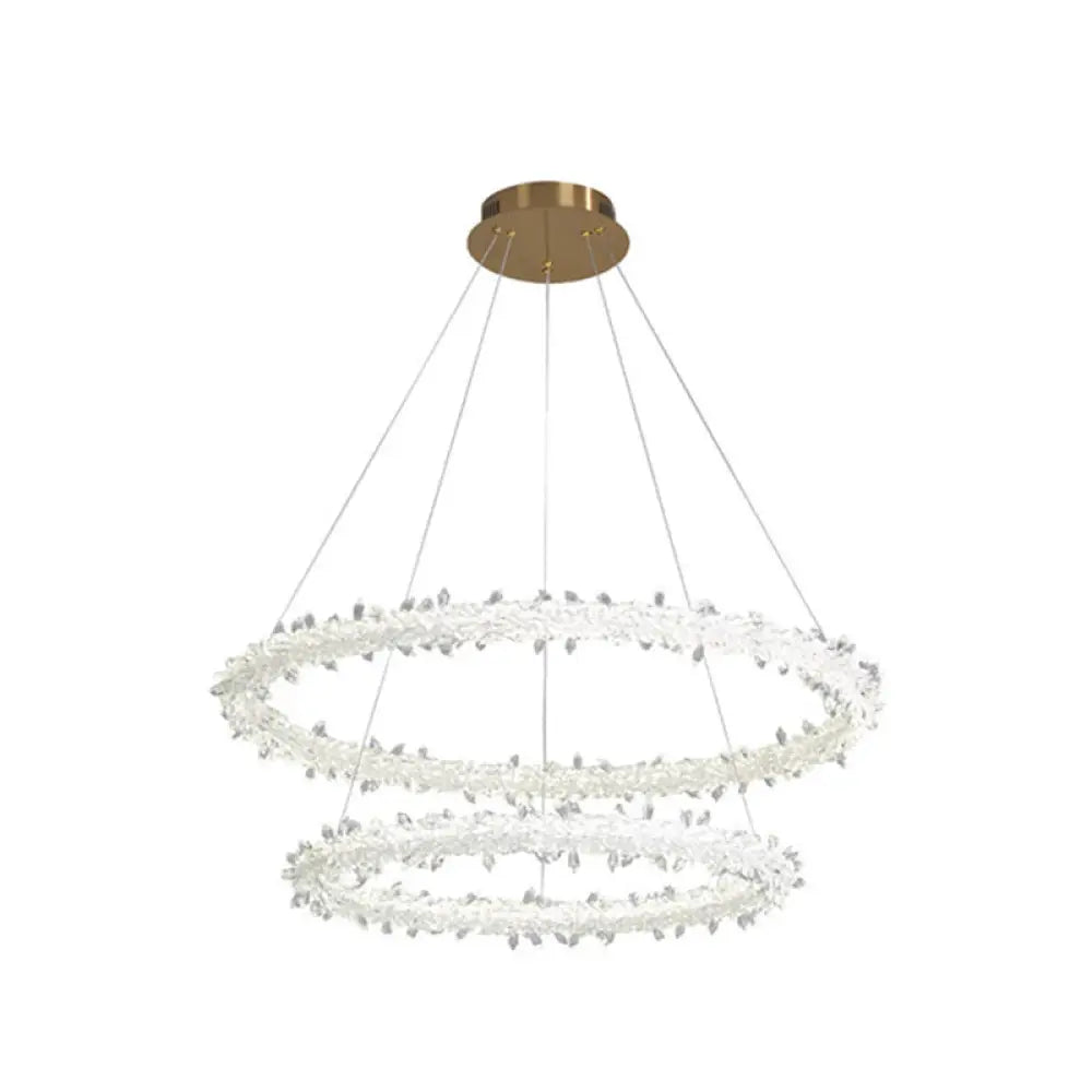 Diana - Modern Crystal Circle Chandelier (Choose Your Size & Tiers) - DecorGlobe