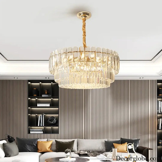 Modern Crystal LED Pendant Lights - Gold Elegance for Living Rooms, Kitchens, Dining Rooms, and Bedrooms in Nordic Loft Style - DecorGlobe