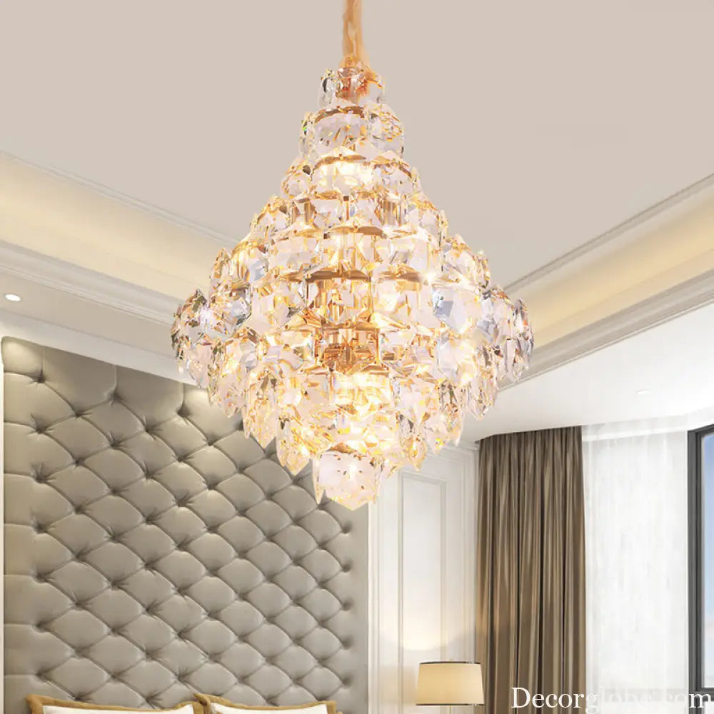Clara Modern Glass Crystal Chandelier - DecorGlobe