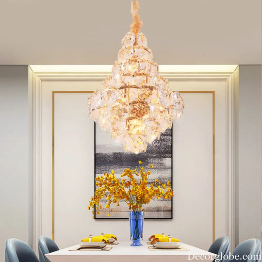 Clara Modern Glass Crystal Chandelier - DecorGlobe