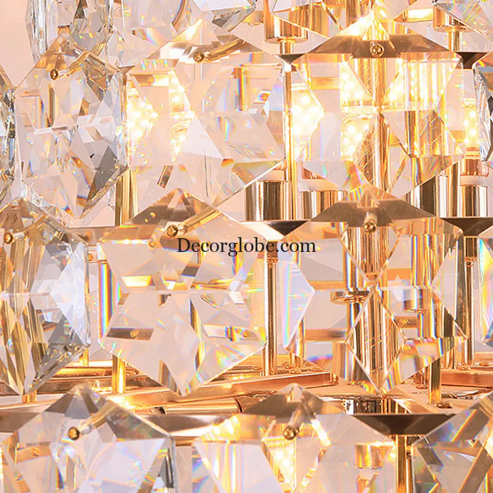 Clara Modern Glass Crystal Chandelier - DecorGlobe