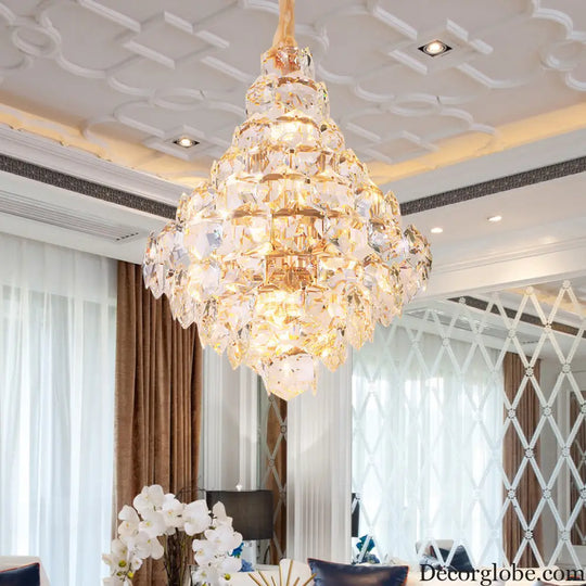 Clara Modern Glass Crystal Chandelier - DecorGlobe