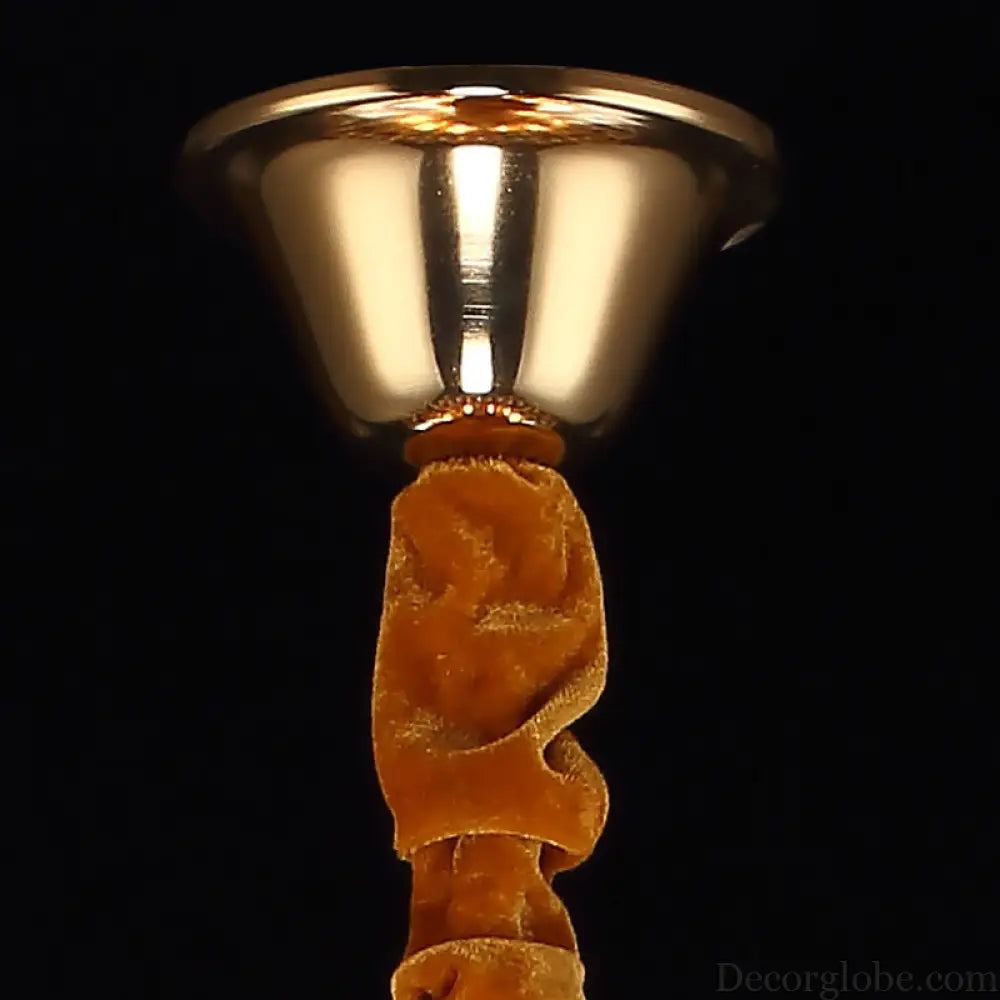 Gold Industrial Geometric Chandelier with Crystal Teardrop Shade - 5/6/8 Bulb Pendant Light