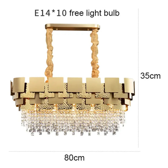 Modern Golden Stainless Steel Chandelier - Elegance for Living and Dining in Villas and Duplex Buildings - DecorGlobe