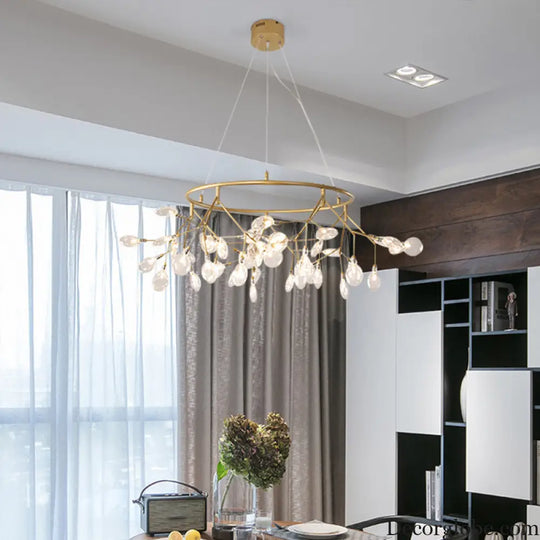 Modern Metal LED Dining Room Chandelier - Elegant Hanging Pendant Light